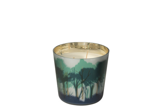 Geurkaars Noa Bos Soja Groen/Goudkleurig Small-50u