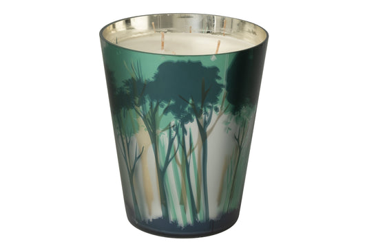 Geurkaars Noa Bos Soja Groen/Goudkleurig Large-95u