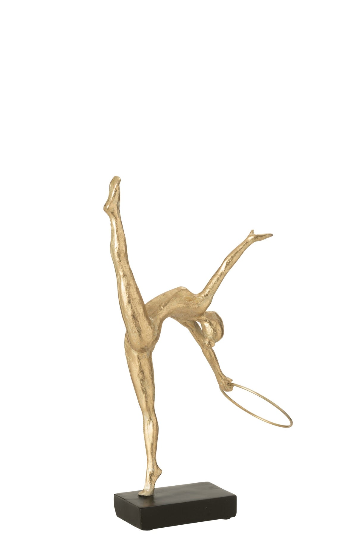 Gymnast Hoop On Base Resin Black/Gold Colored