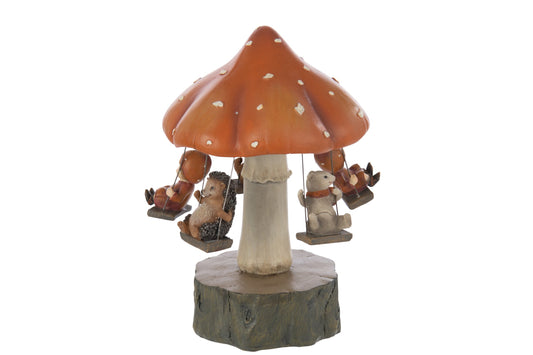 Carousel Mushroom + Children Limepowder Multicolored