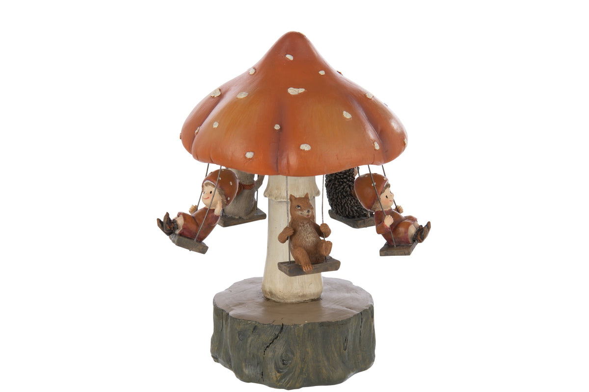 Carousel Mushroom + Children Limepowder Multicolored