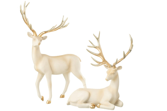 Deer Walking Limepowder Light Beige/Gold Colored