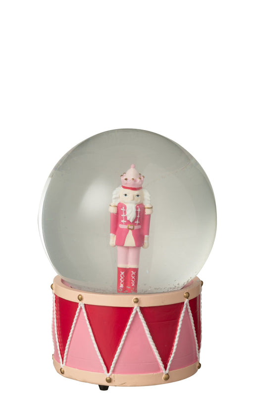 Water Globe Nutcracker Limepowder White/Pink
