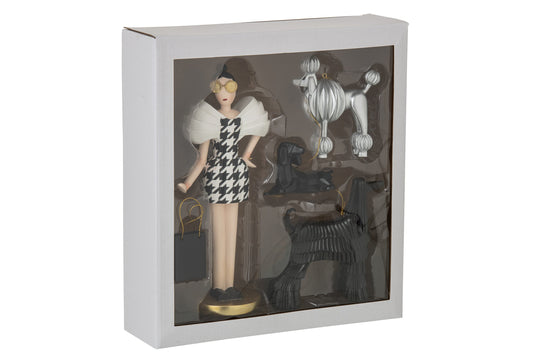 Lady + Dogs Pied-De-Poule Limepowder Multicolored