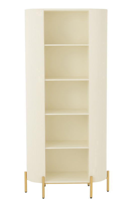 Rack Mdf/Metal White/Gold Colored