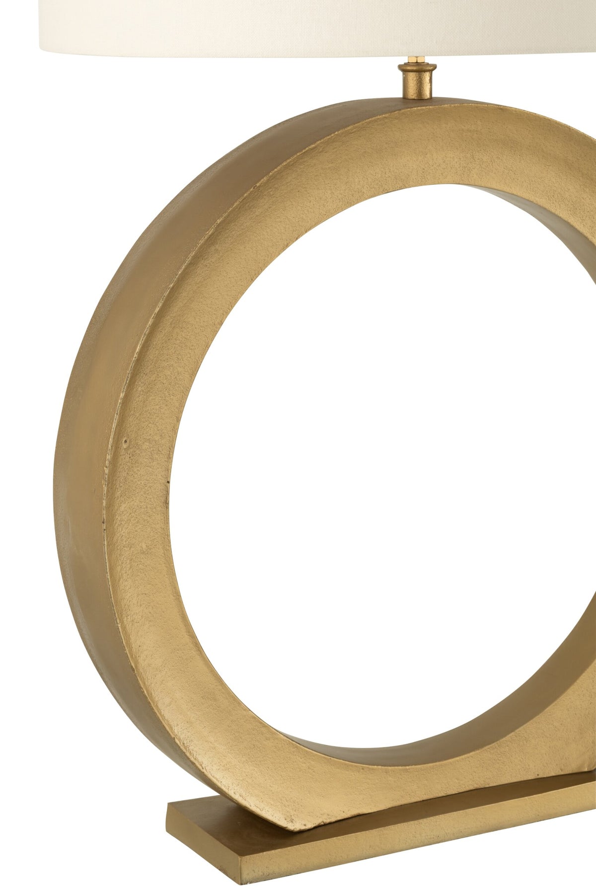 Table lamp base round aluminum gold-colored
