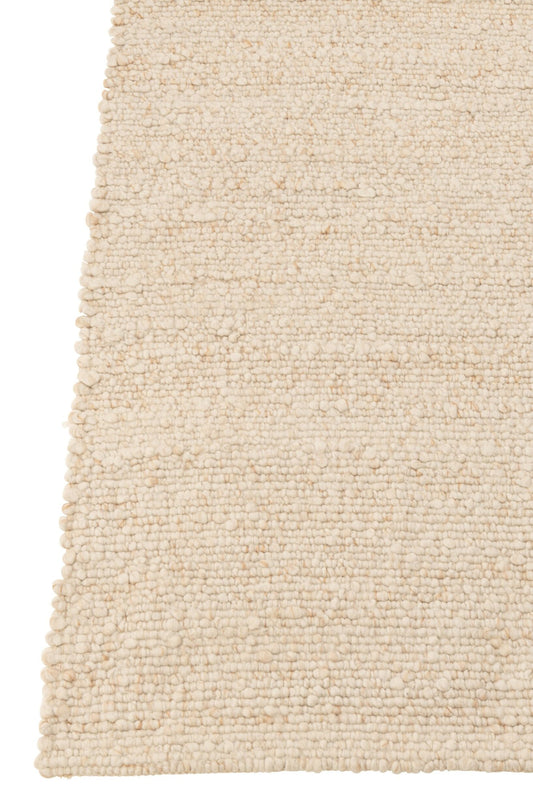 Rug Woven Polyester Ecru