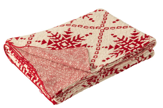 Blanket Snowflakes Cotton White/White