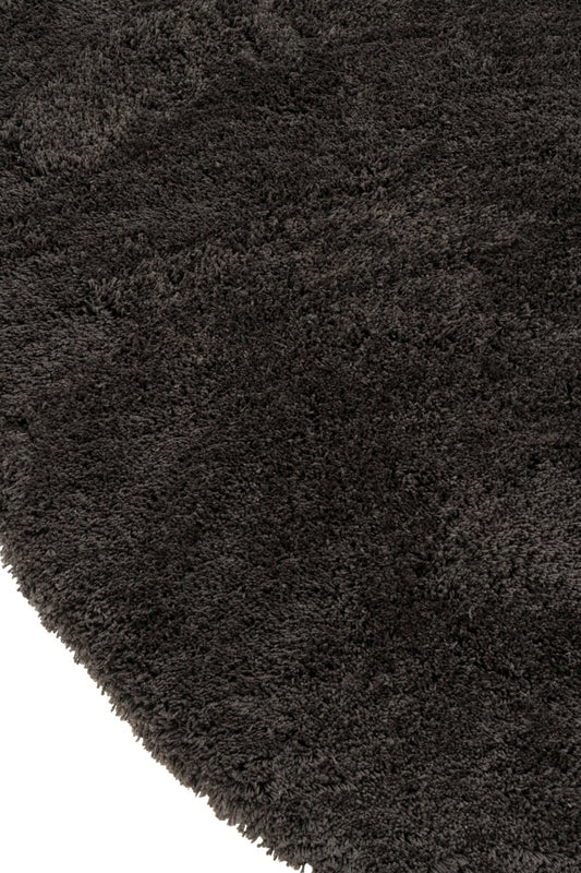 Rug Fluffy Polyester Dark Grey