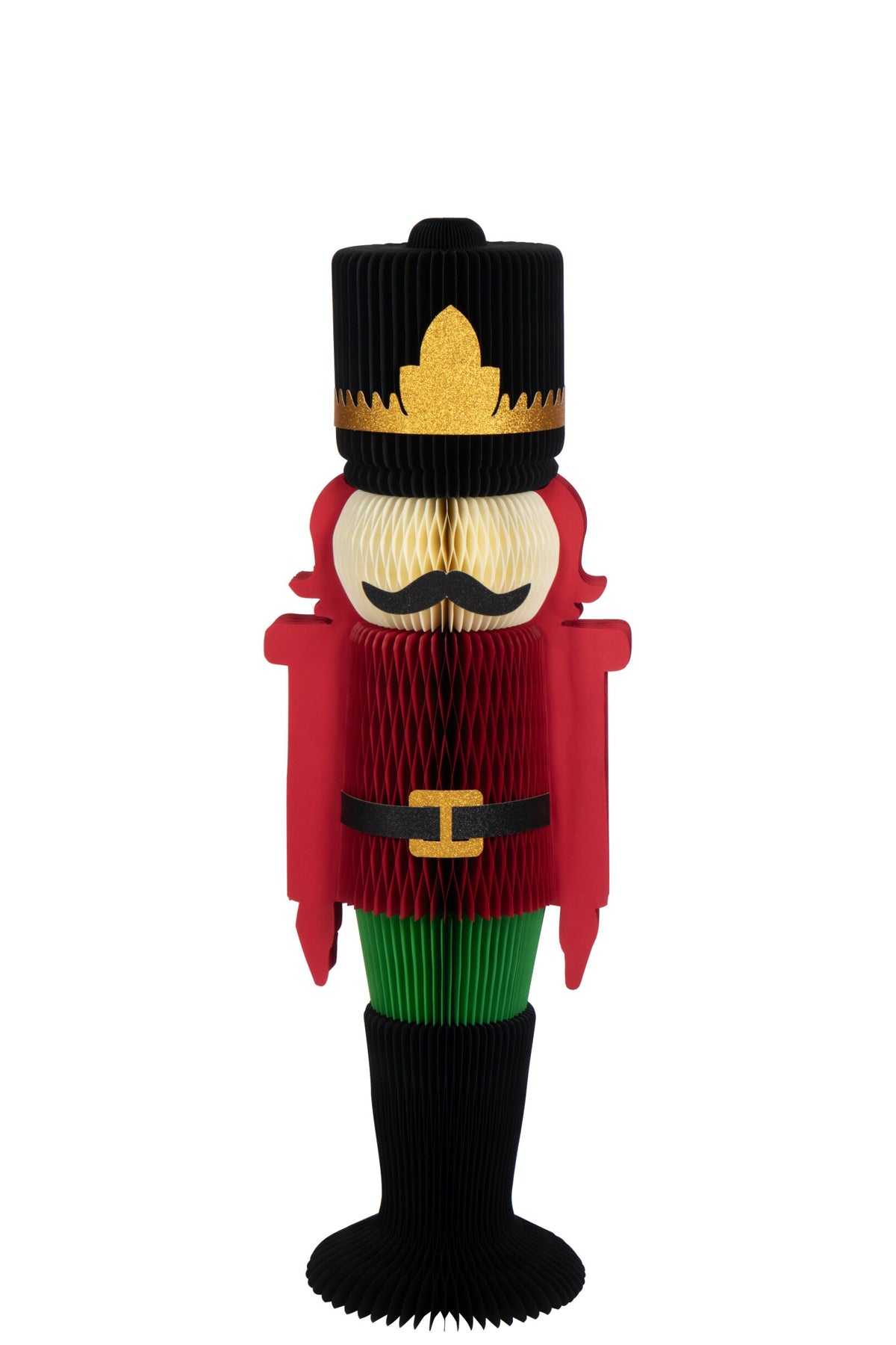Nutcracker Foldable Paper Christmas Red/Dark Green