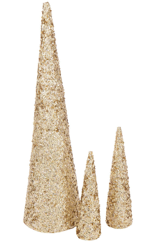 Cone Sequins Foam Gold Colored Large