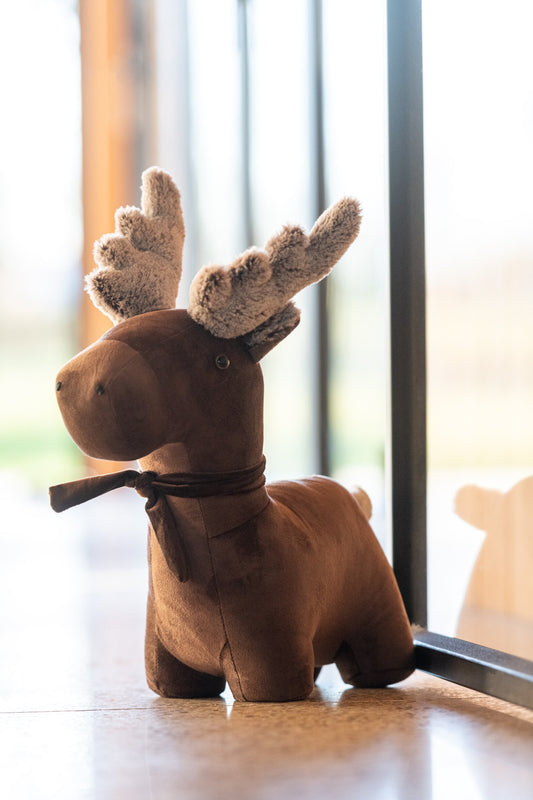 Doorstop Reindeer Polyester Brown Small