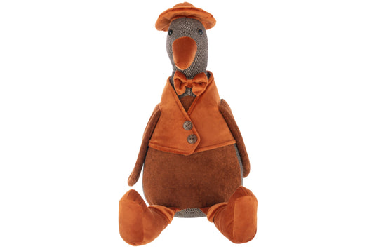 Doorstop Duck Polyester Rust Brown