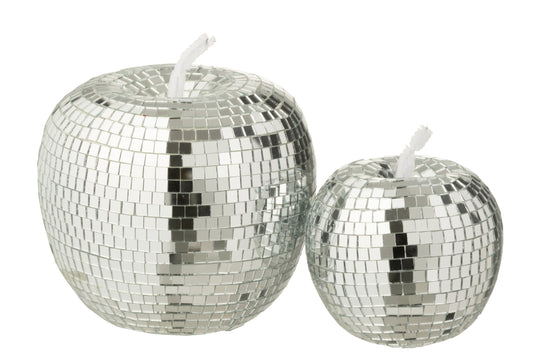 Apple Mirror Foam Silver Colored Large