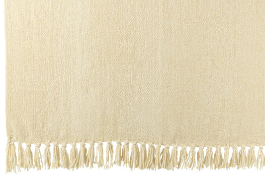 Blanket Chenille Polyester Ecru
