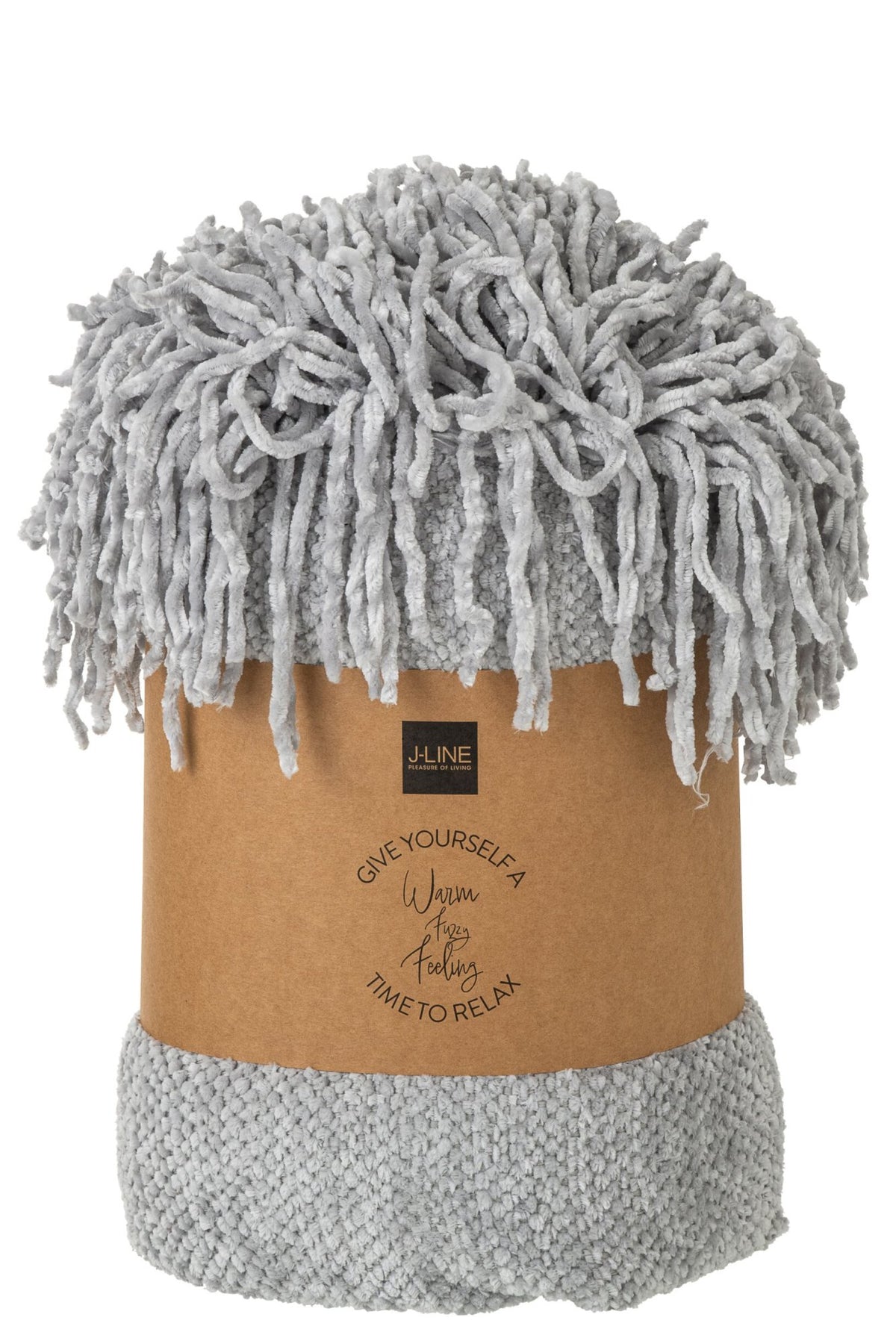 Blanket Chenille Polyester Grey