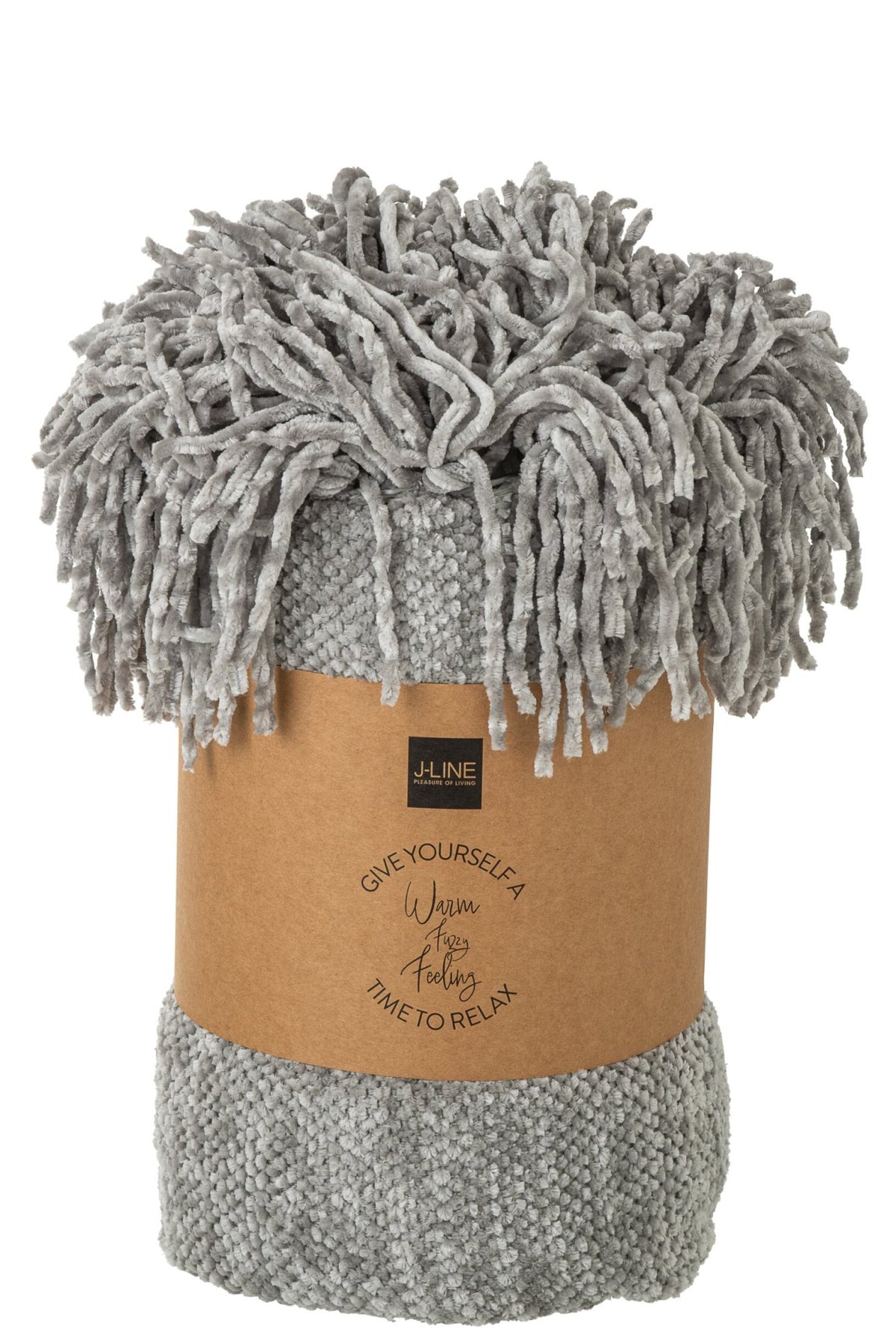 Blanket Chenille Polyester Grey-Green