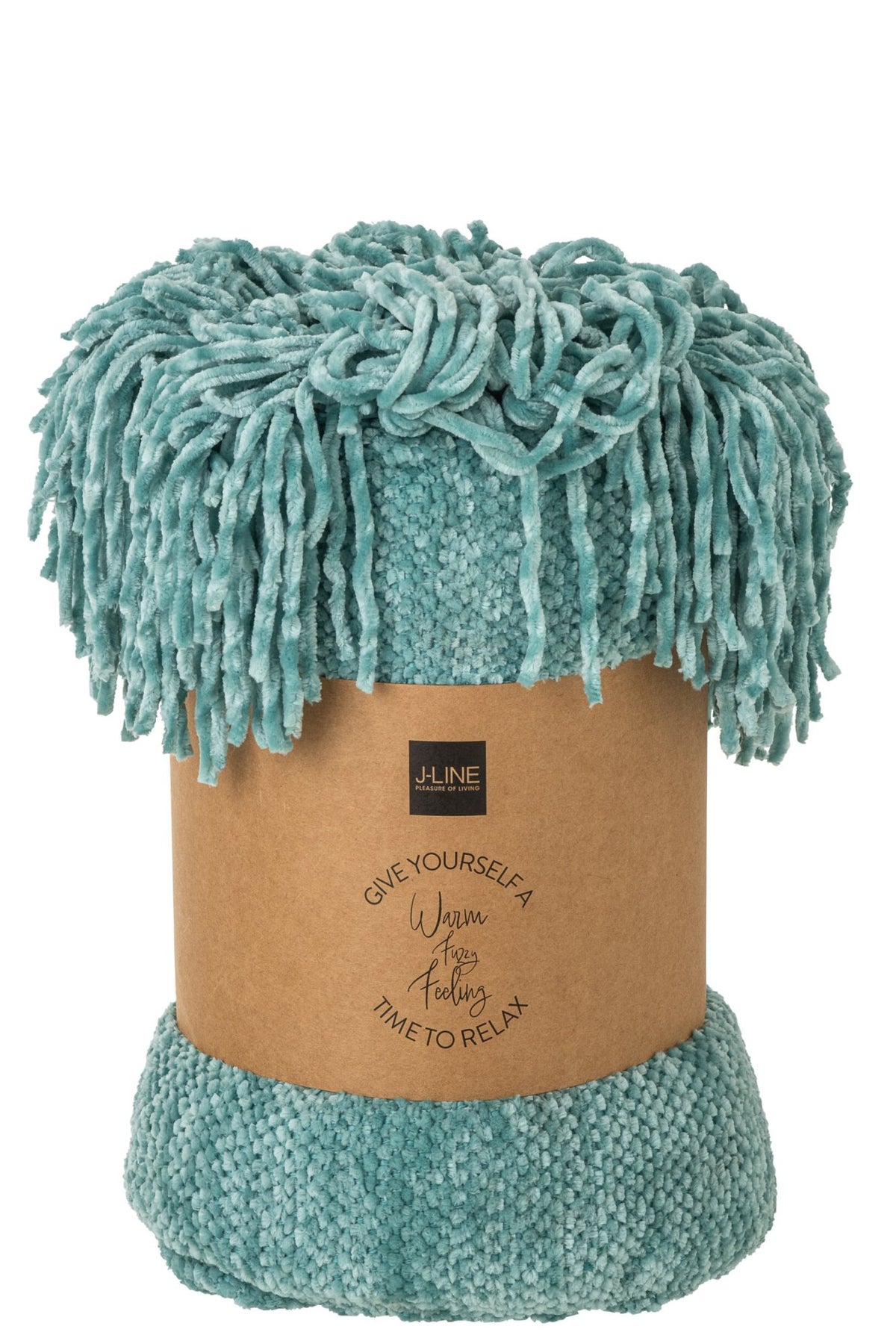 Blanket Chenille Polyester Turquoise