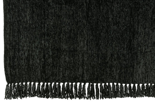 Blanket Chenille Polyester Black