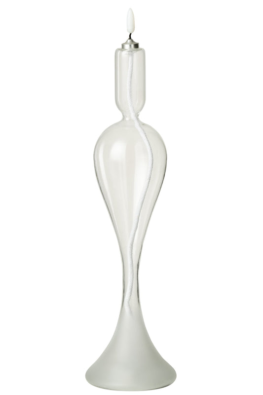Led Kaars Glas Transparant Large