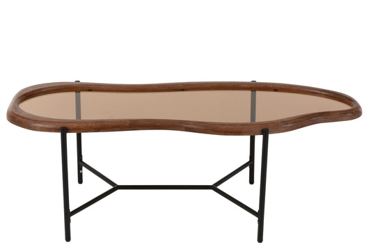Coffee Table Zig Glass Multicolored
