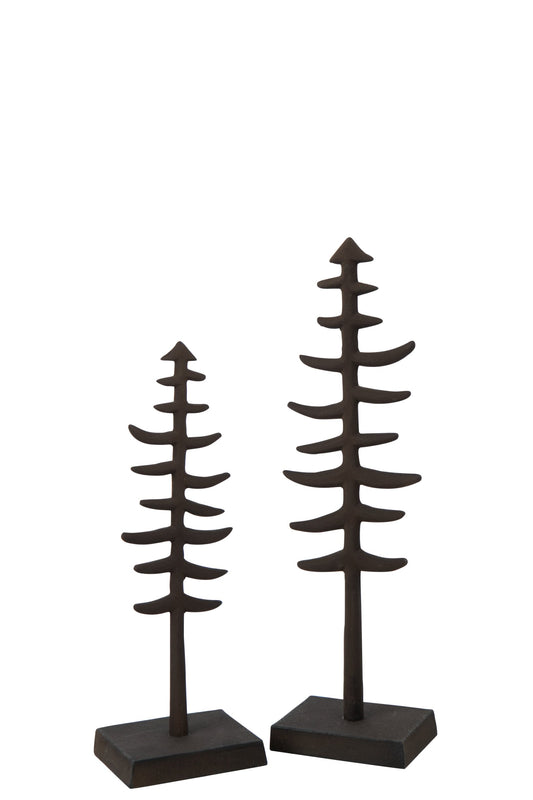 Christmas Tree Aluminium Dark Brown Large