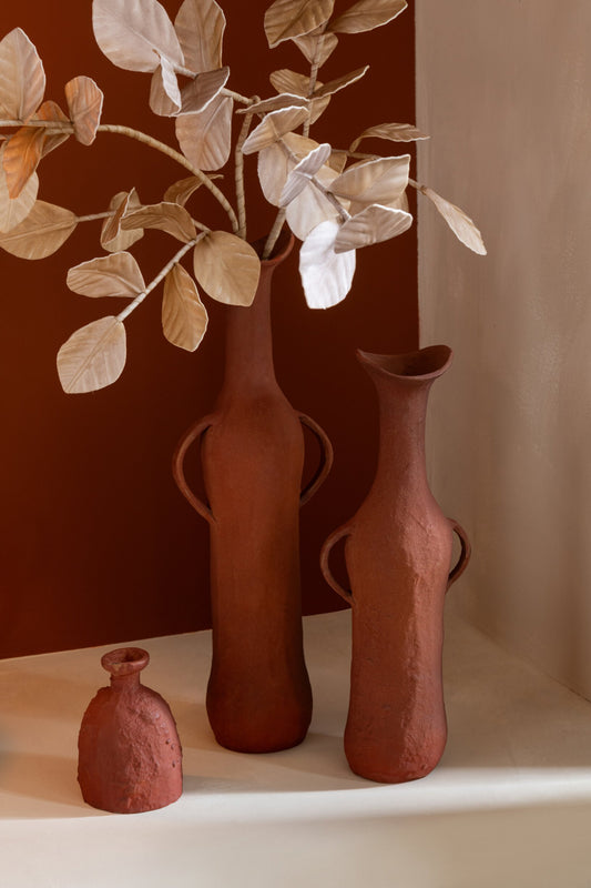 Vase Aluminium Terracotta Small