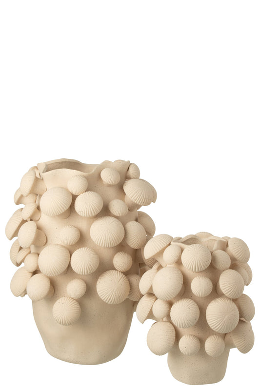 Vase Fungi Clay Beige Large