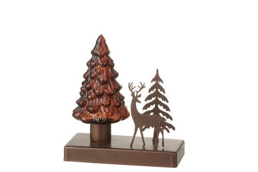 Tree LED Winter Iron Rust Brown/Brown