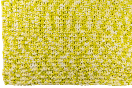 Blanket Knitted Polyester Green/White