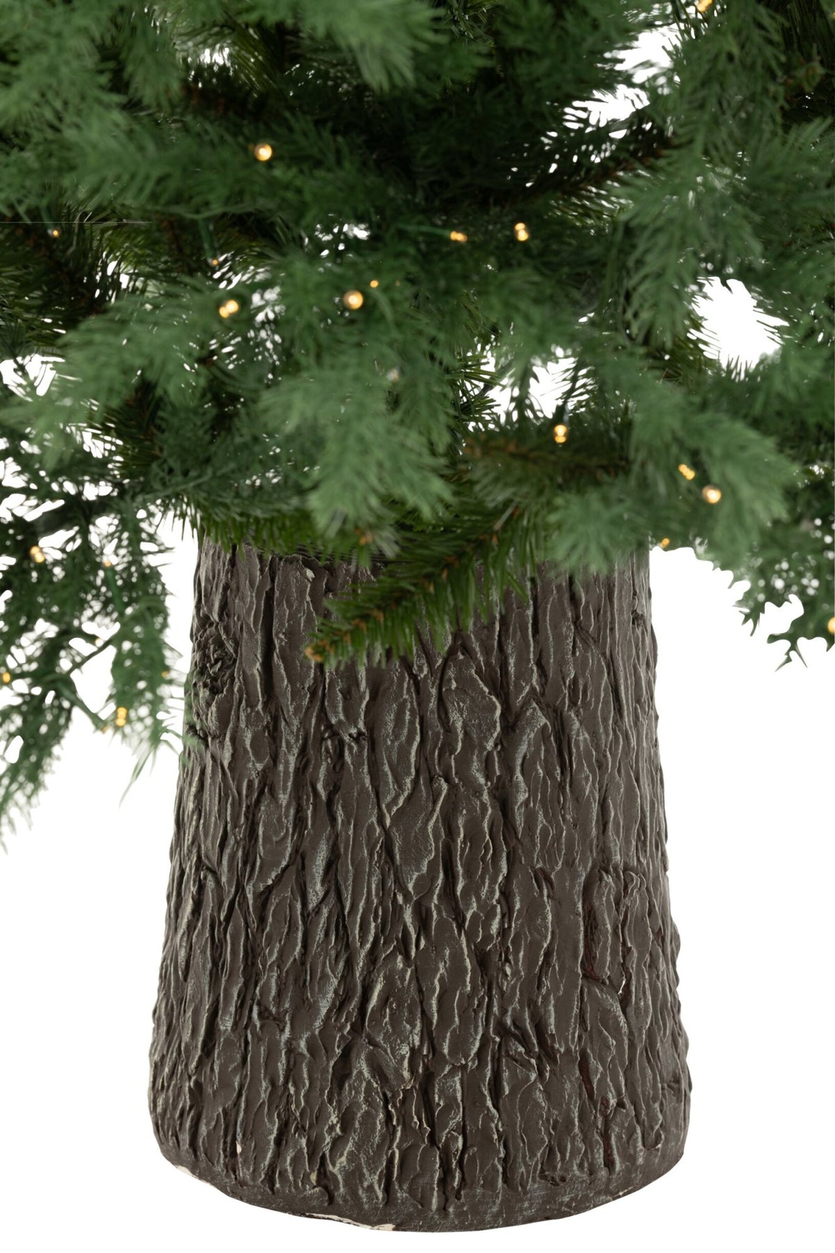 Christmas Tree 600 LED Wooden Base Artificial Dark Green