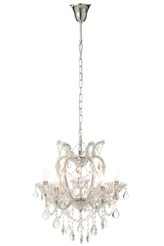 Plafondlamp kroonluchter antiek glas transparant