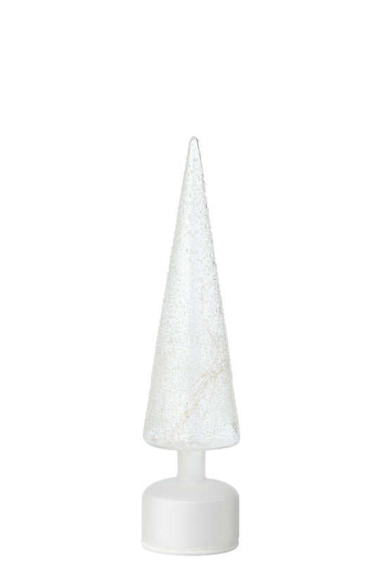 Tree LED Turning Glass White/Transparent Large