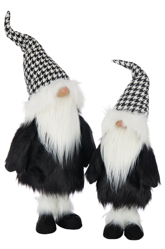 Santa Claus Pied-De-Poule Polyester Black/White