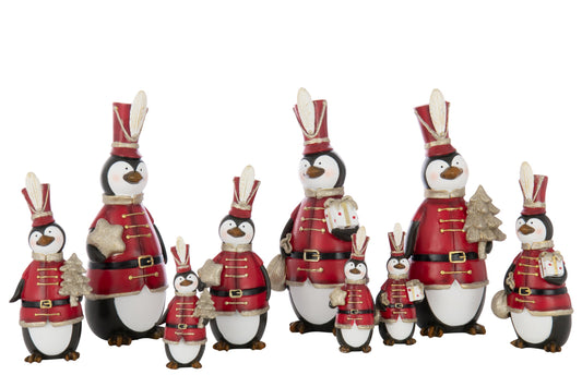 Penguin Christmas Polyresin Multicolored Large Assortment Of 3