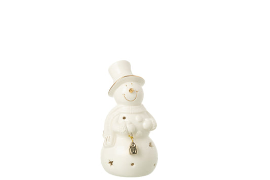 Snowman LED Porcelain Ecru Medium