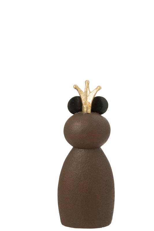 Frog Crown Magnesium Dark Brown/Gold Colored Small