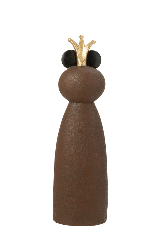 Frog Crown Magnesium Dark Brown/Gold Colored Large