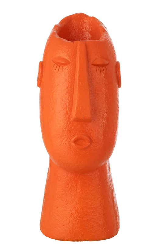 Vase Face Outdoor MgO Dark Orange