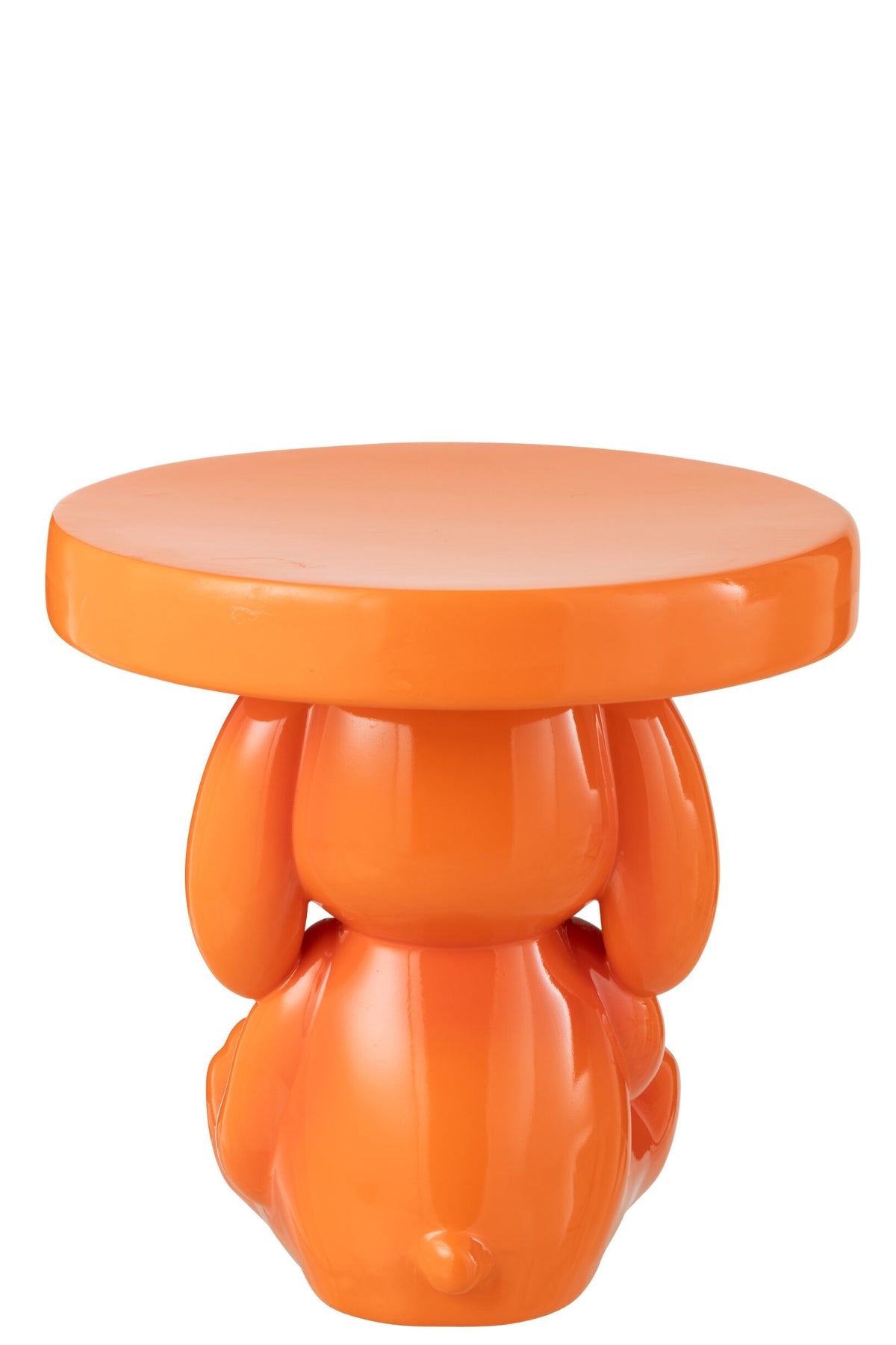 Side Table Bear Polyresin Orange