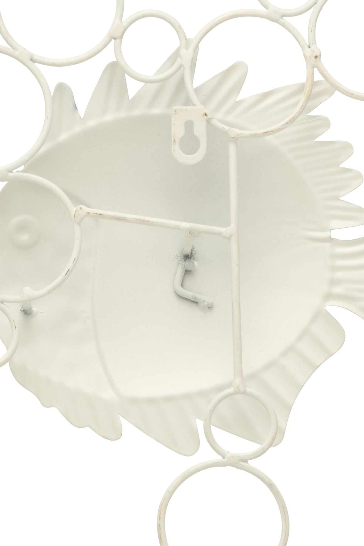 Wall Decoration Fish With Air Bubbles Iron Blue/White