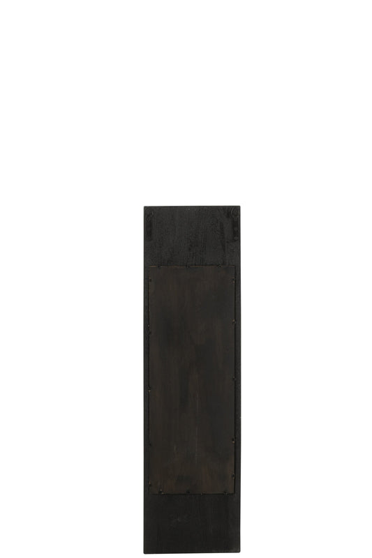 Wall Mirror Mango Wood Black Small