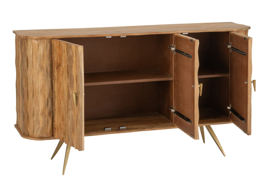 Buffet Curve Wood Natural