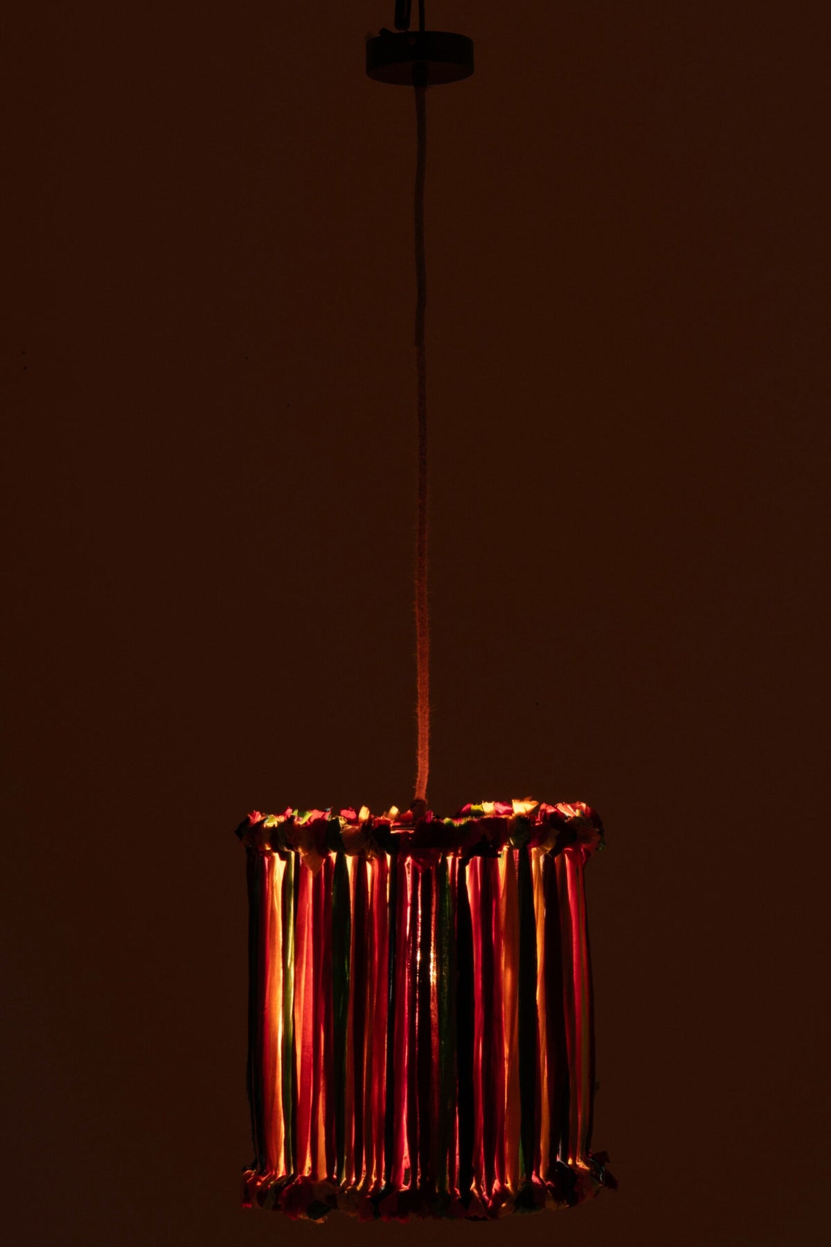 Chindi iron lampshade multicolored small