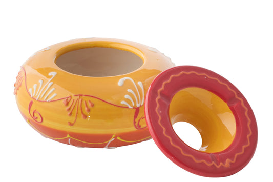 Ashtray Ceramic Orange/Red Large