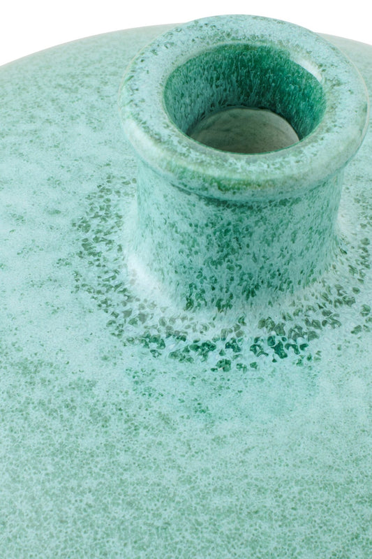 Vase Ceramic Mint Green/White