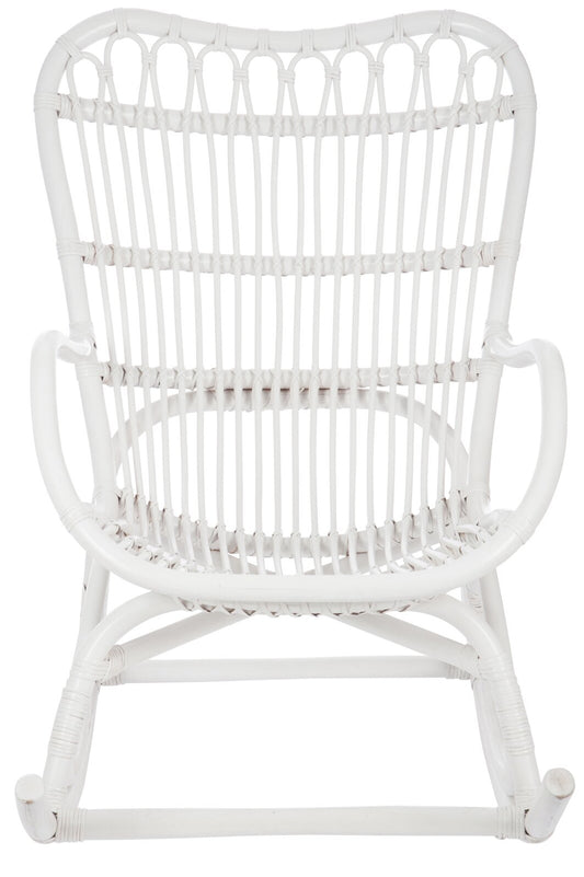 Rocking Chair Rattan White