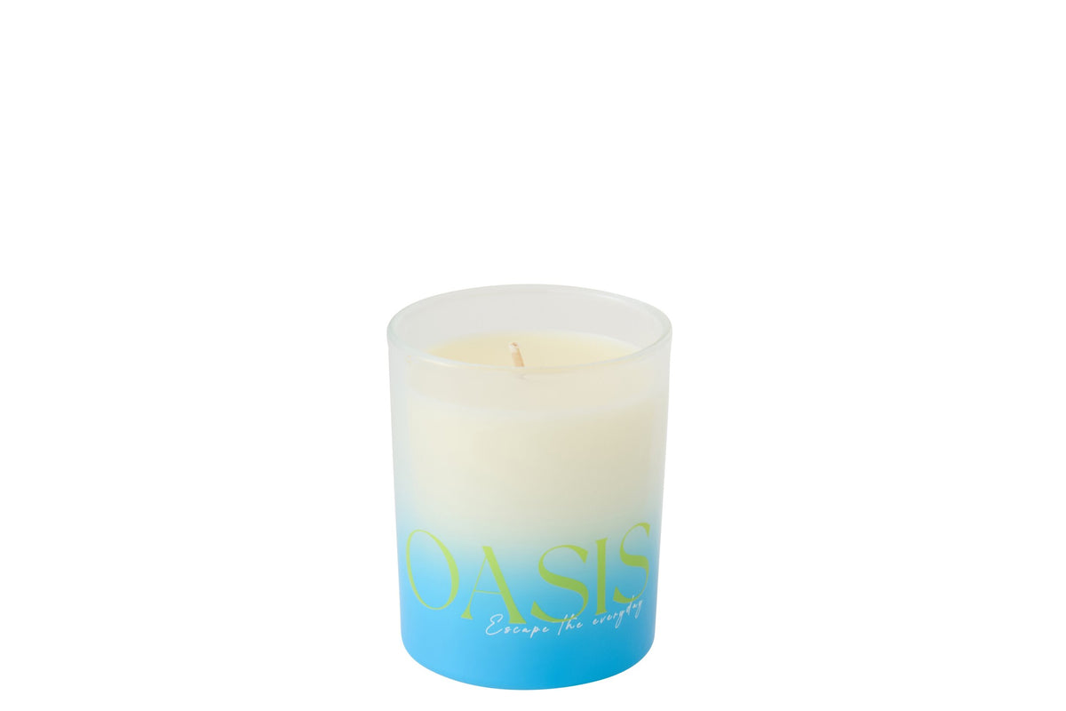 Geurkaars Oasis Was Blauw/Groen Small