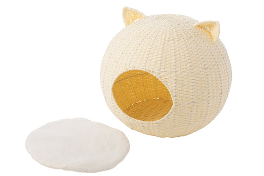 Cat Basket Cat Ears Paper White