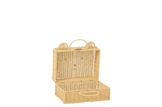 Mand koffer synthetisch naturel klein